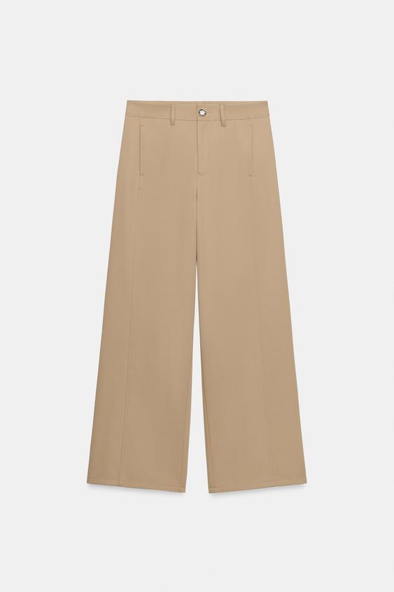 PANTALÓN RECTO SARGA - Arena de Zara - Imagen 0