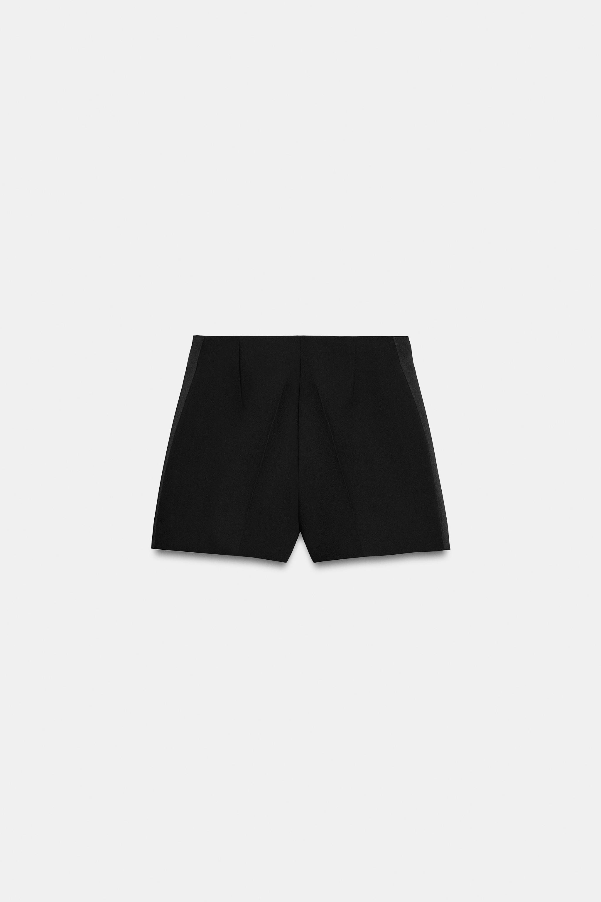 SHORT BANDE LATÉRALE SATINÉ