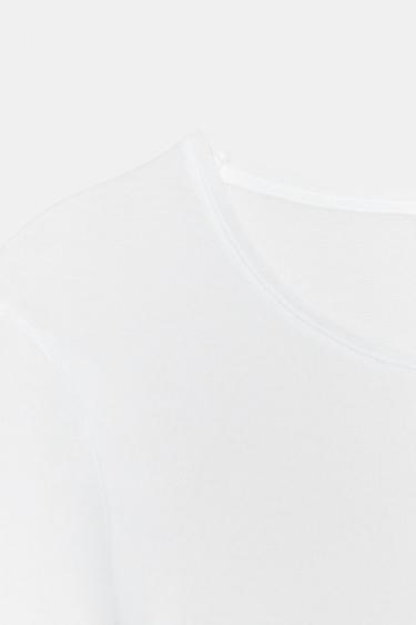 CAMISETA ALGODÓN SUPIMA® - Blanco de Zara