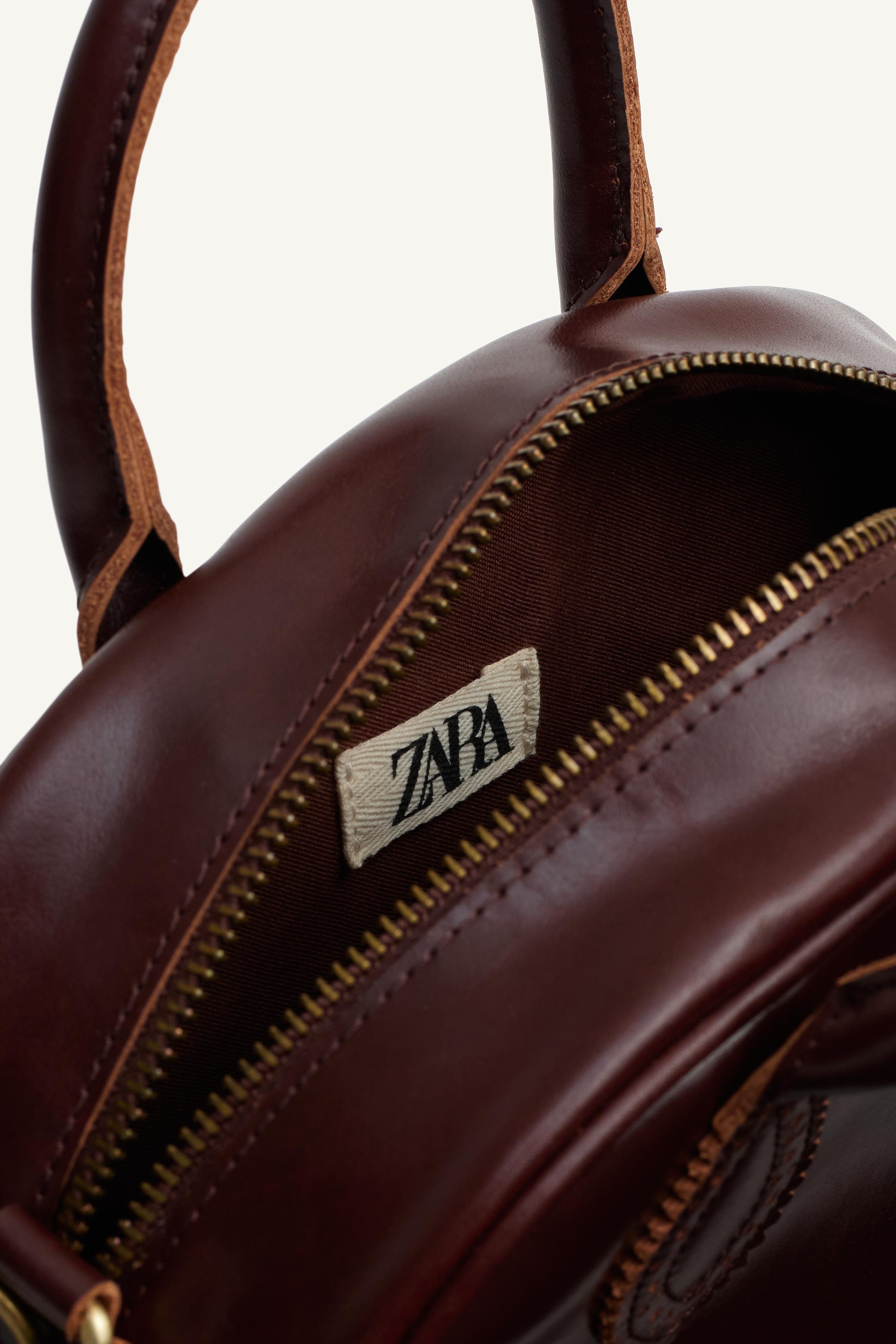 ミニレザークロスボディバッグ LIMITED EDITION - ブラウン | ZARA