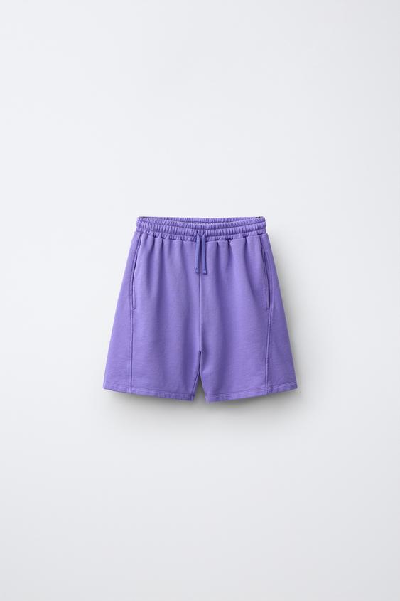Zara BERMUDE S ETIKETOM FRUIT OF THE LOOM™ – Ljubičasta – Slika 0