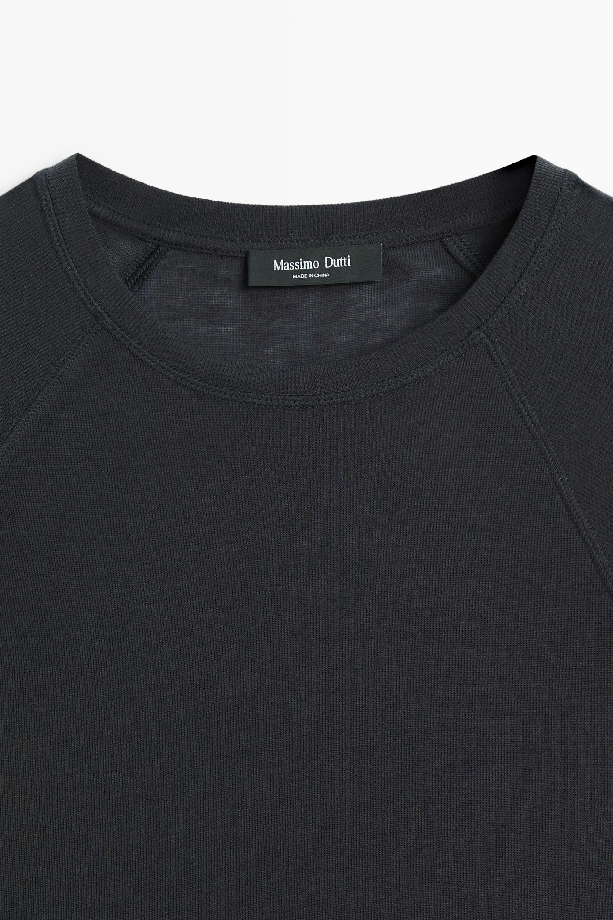 Short sleeve raglan T-shirt — Charcoal gray