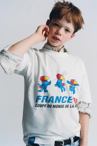 FIFAワールドカップ™ 1998プリントTシャツホワイトZaraのFIFAワールドカップ™ 1998プリントTシャツ - ホワイト 