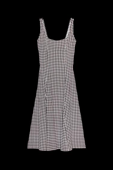 KLEID MIT VICHYKAROS - Braun von Zara - Bild 0