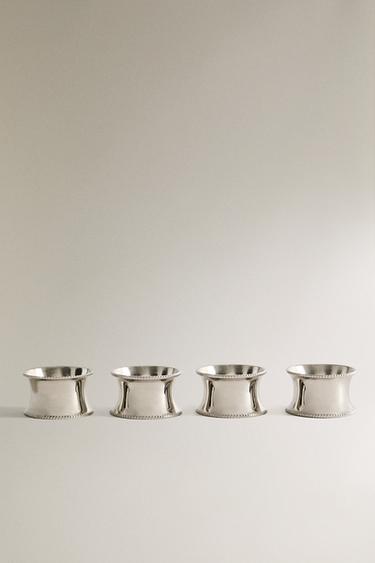 ΣΕΤ ΘΗΚΗ ΠΕΤΣΕΤΕΣ ΦΑΓΗΤΟΥ ΑΠΟ ΣΤΡΟΓΓΥΛΟ ΧΑΛΥΒΑ (ΣΕΤ ΤΩΝ 4) - Γκρι χάλυβα του Zara - Εικόνα 0