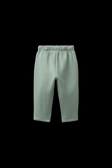 PRINTED POCKET PLUSH TROUSERS - washed green by Zara