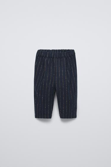 STRIPED DARTED TROUSERS - Blue by Zara - Image 0