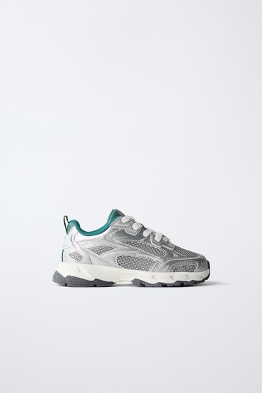 BASKETS EN RÉSILLE - Vert de Zara