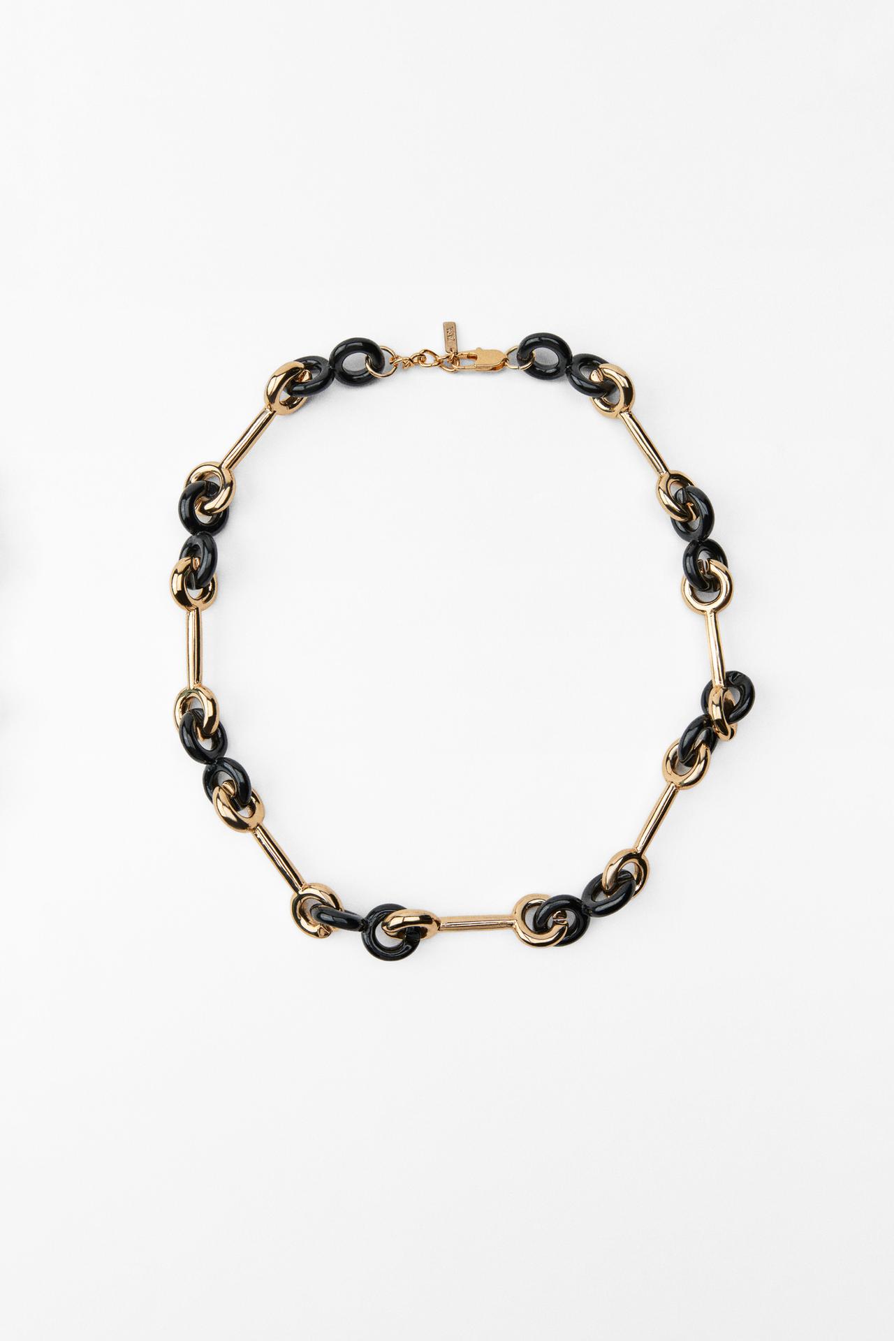 COLLIER CHAÎNE EN MATIÈRES VARIÉES