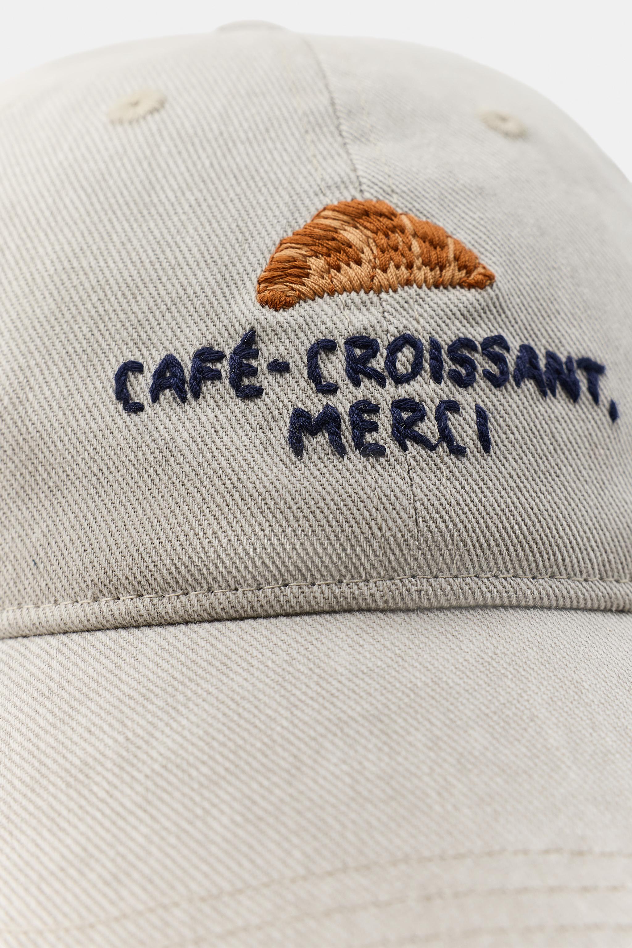 CASQUETTE EN SERGE BRODERIE CROISSANT