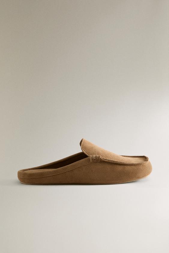 LEATHER MULE LOAFERS - Brown by Zara - Image 0