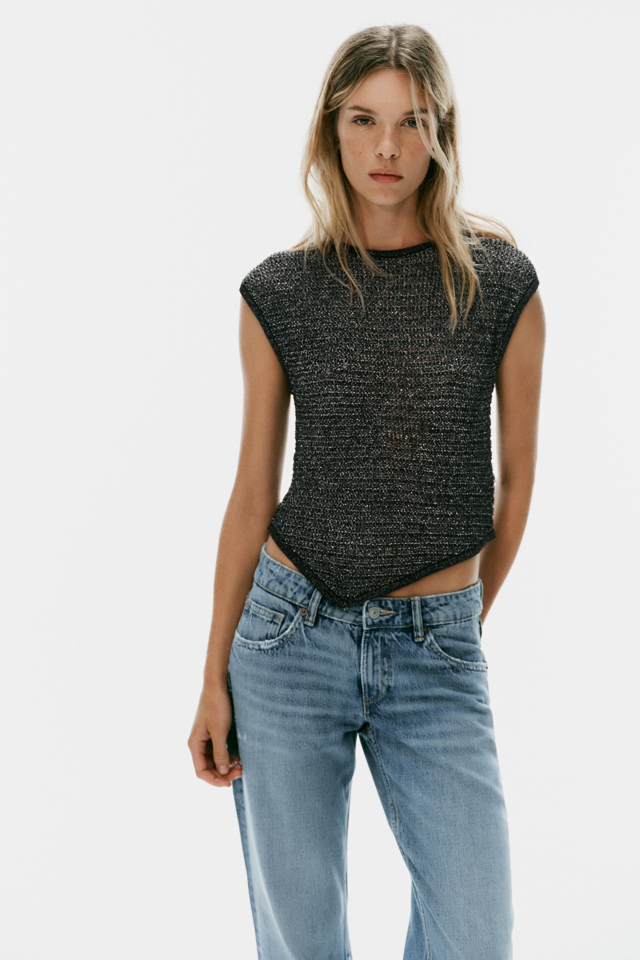 TOP EN MAILLE ASYMÉTRIQUE