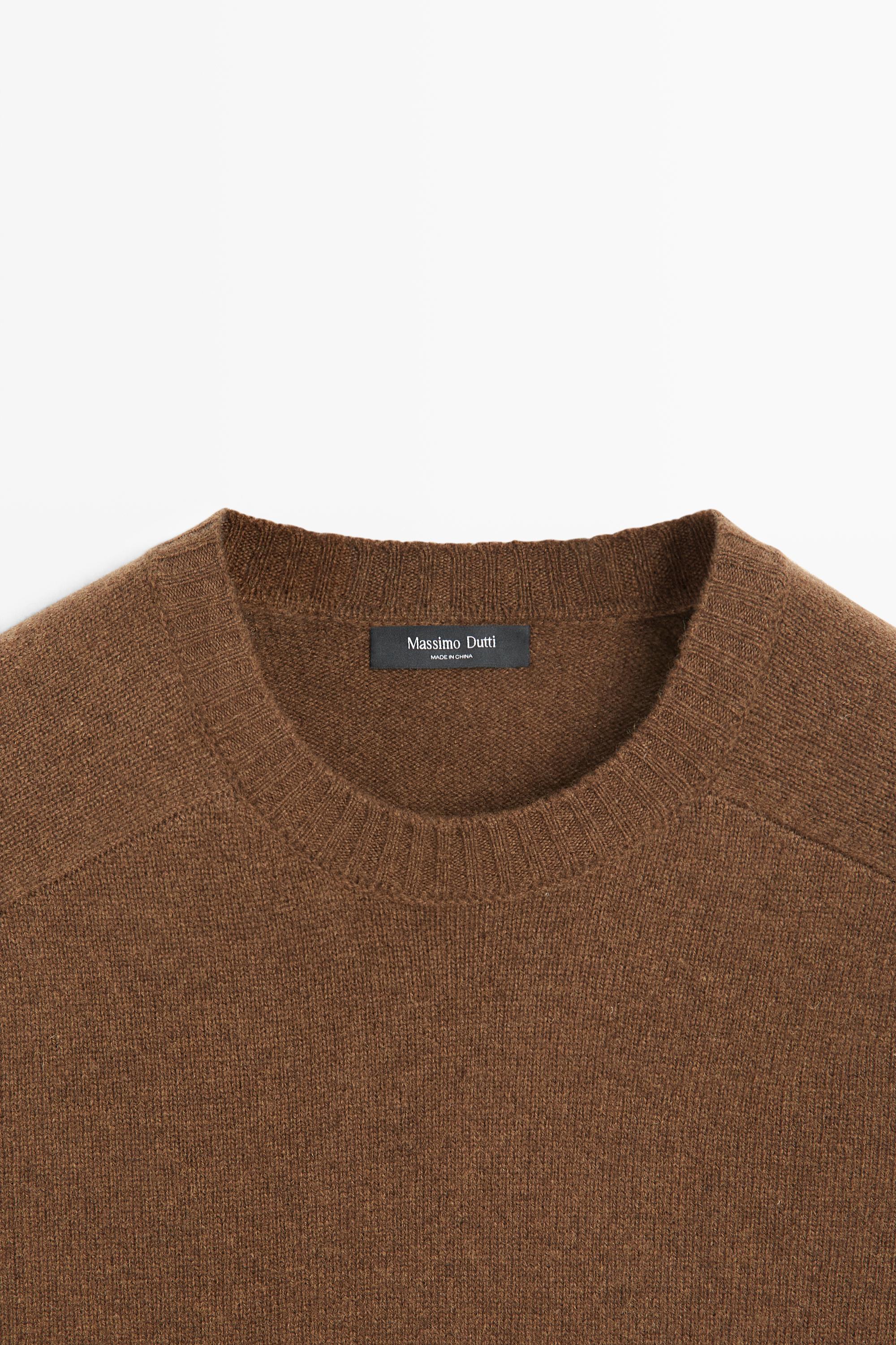 Pull en maille col rond mélange de laine