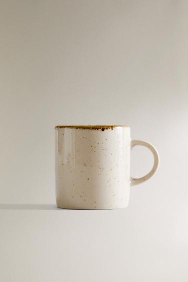 ΠΟΡΣΕΛΑΝΙΝΗ ΚΟΥΠΑ ΜΕ ΧΕΙΛΟΣ ΣΕ ΠΑΛΑΙΩΜΕΝΗ ΟΨΗ - Ανοιχτό εκρού του Zara