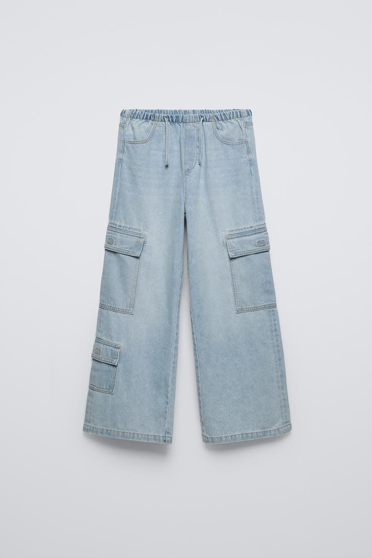 WIDE-LEG CARGO JEANS - Light blue | ZARA Australia