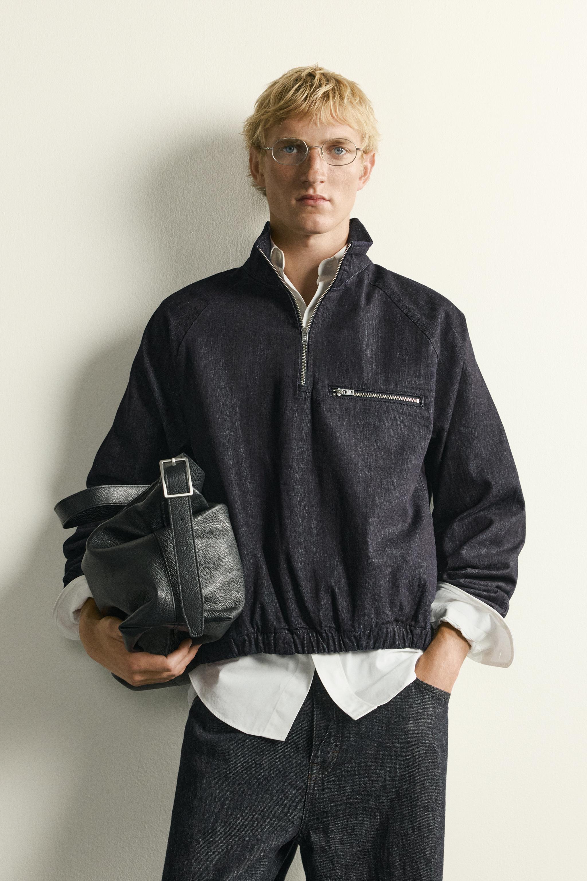 RELAXED FIT DENIM HOODIE