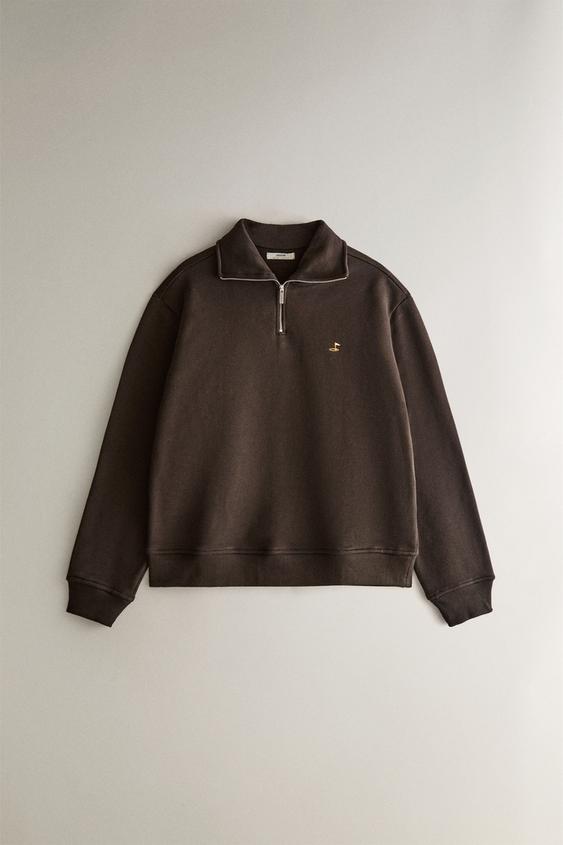 MOLETOM GOLFE - Marrom da Zara - Imagem 0