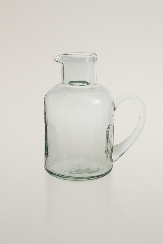 JARRA DE VIDRO MARTELADO - Transparente da Zara - Imagem 0