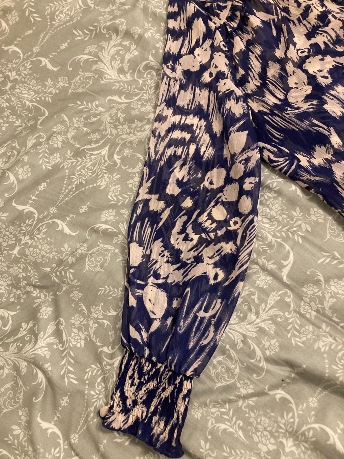 PRINTED BLOUSE WITH RUFFLES - Image 6
