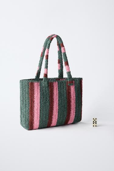 SAC SHOPPER RAYURES - Rose de Zara - Image 5