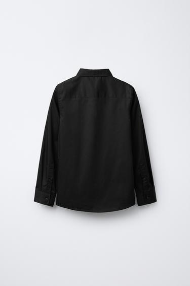 CHEMISE UNIE STRETCH - Noir de Zara - Image 1