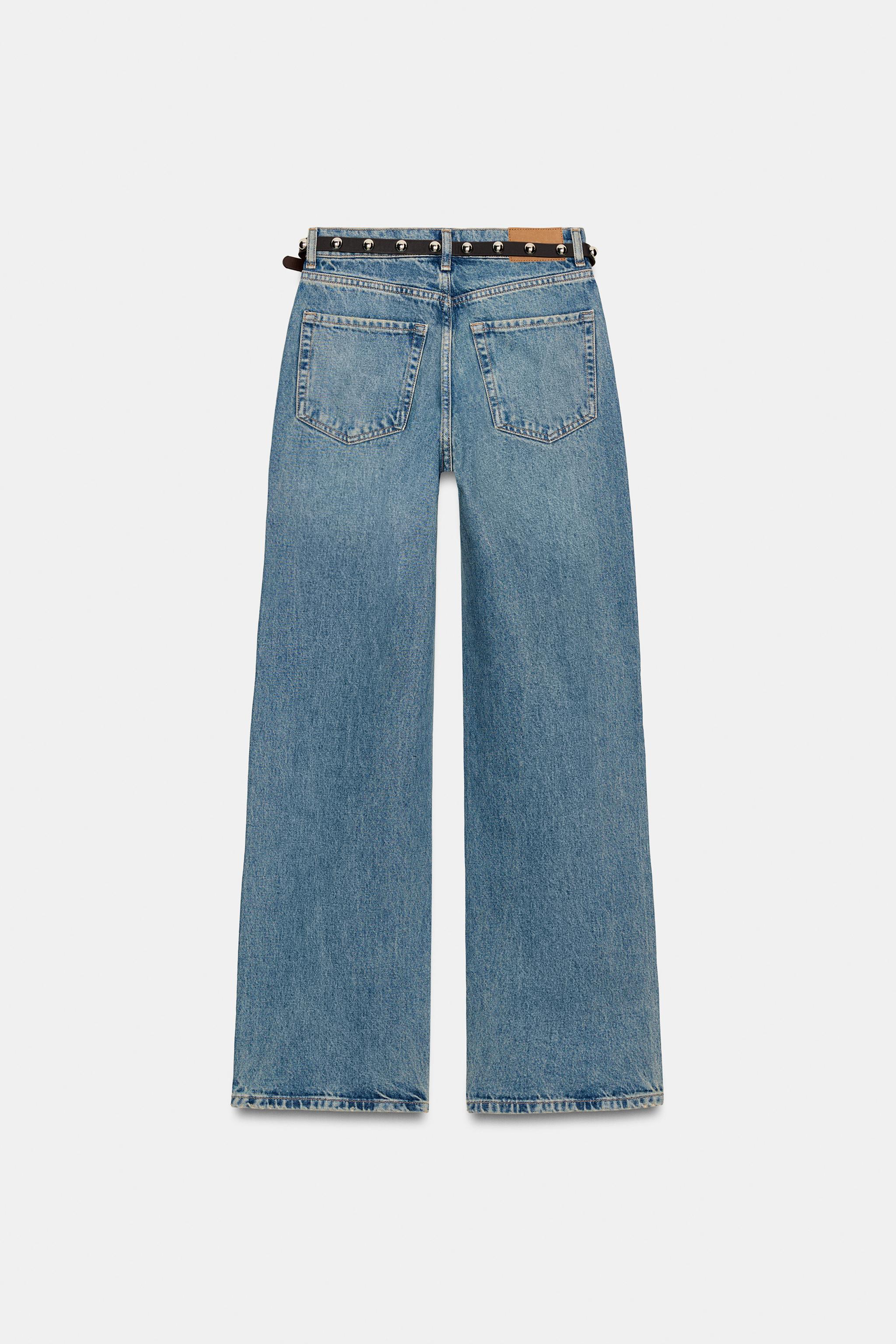 Z1975 KEMERLİ YÜKSEK BEL TAPERED FIT JEAN - Görsel 11