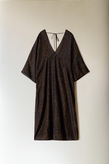 ROBE KAFTAN PLAGE IMPRIMÉ ANIMAL - Leopard de Zara - Image 5