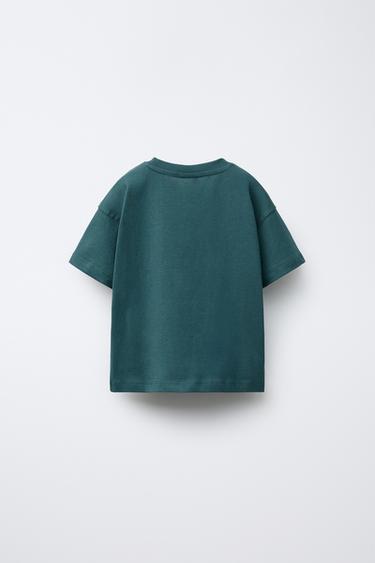 ANIMAL EMBROIDERED T-SHIRT - Blue / Green by Zara - Image 1
