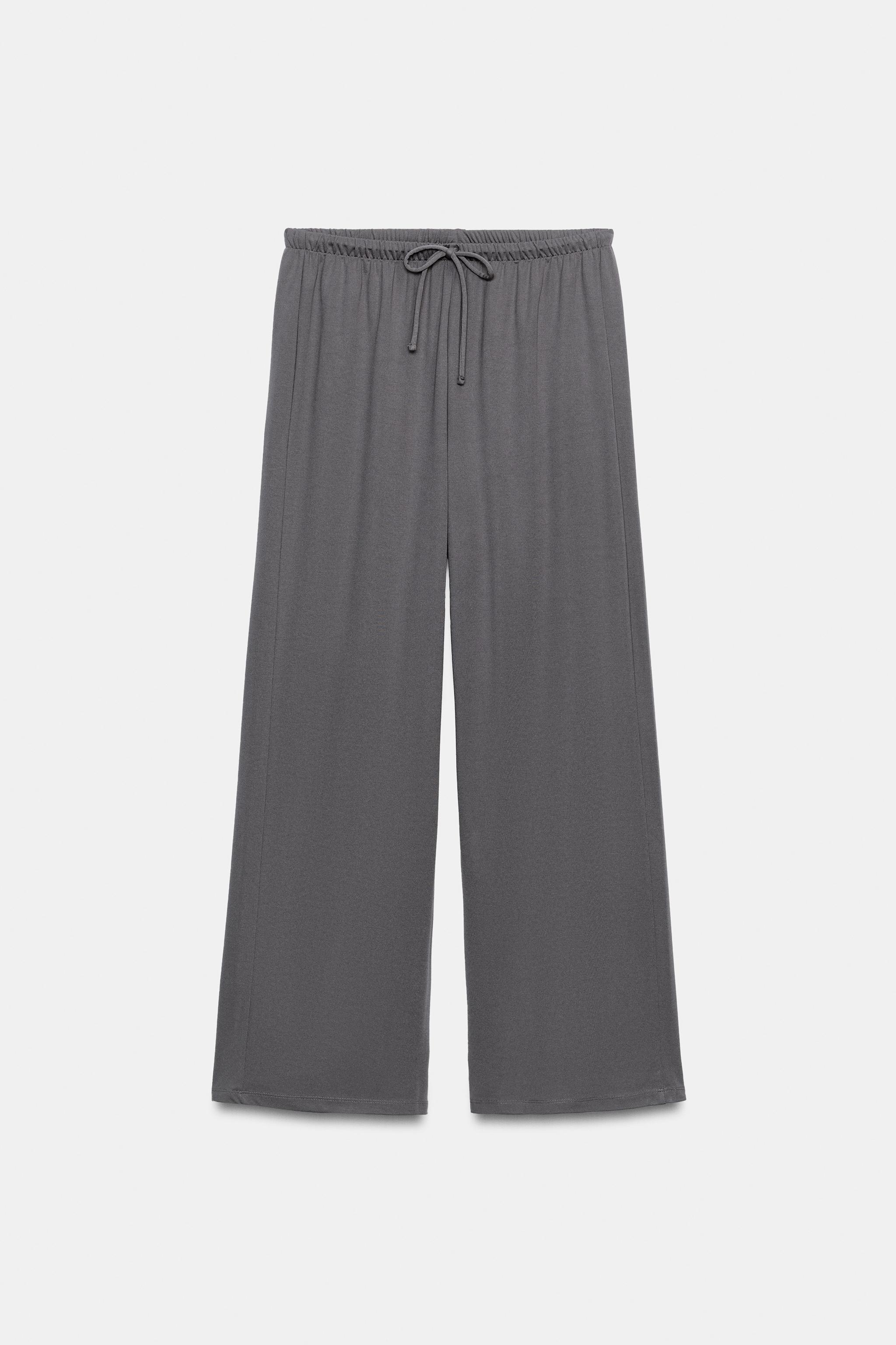 BAĞCIKLI DÖKÜMLÜ PANTOLON - Görsel 5