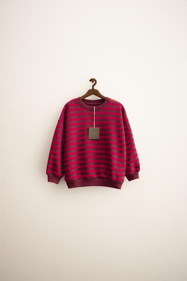 Zara ZARA TIMELESS - STRIPED SWEATSHIRT - Chocolate
