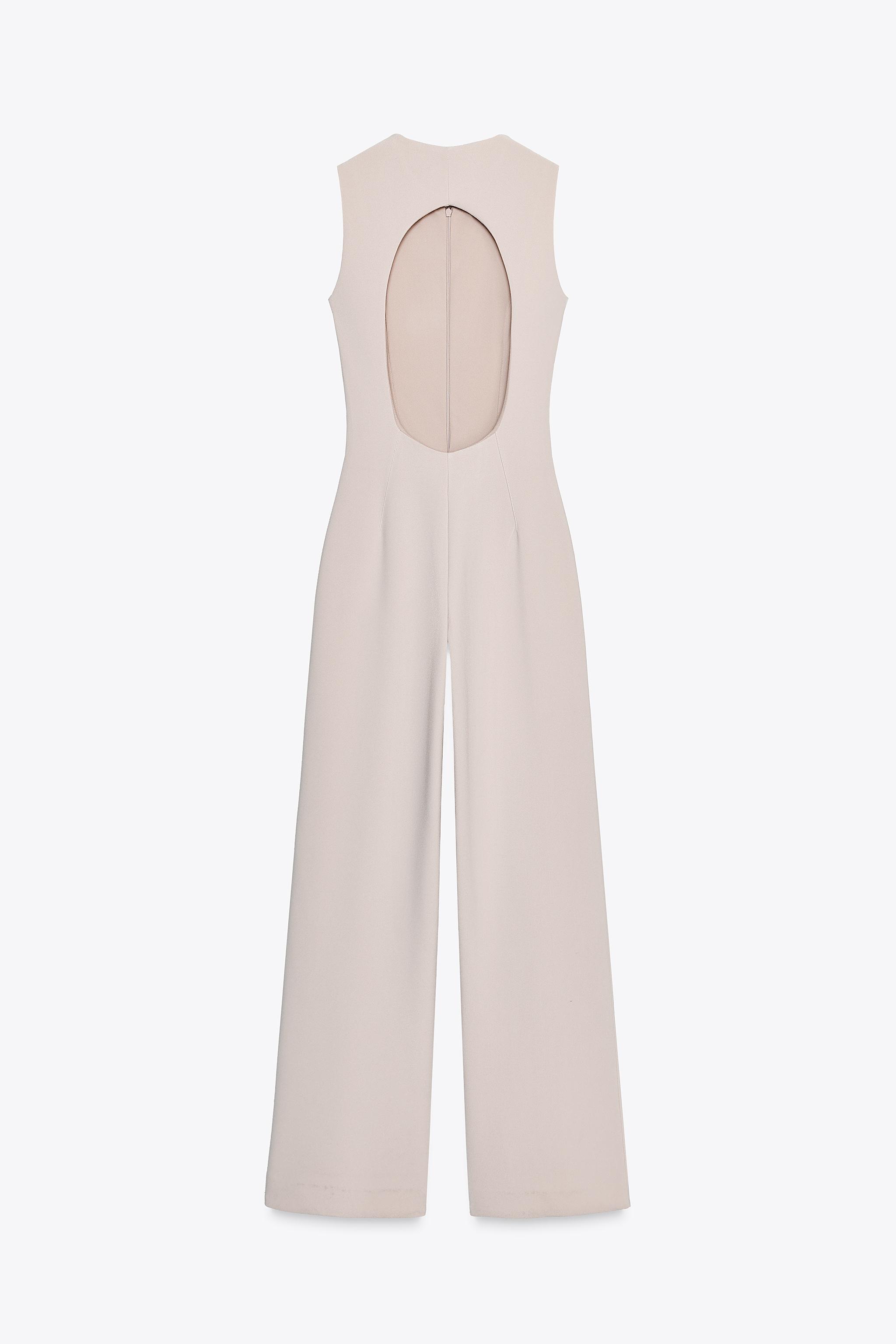 クレープジャンプスーツ - ベージュ | ZARA Japan / 日本