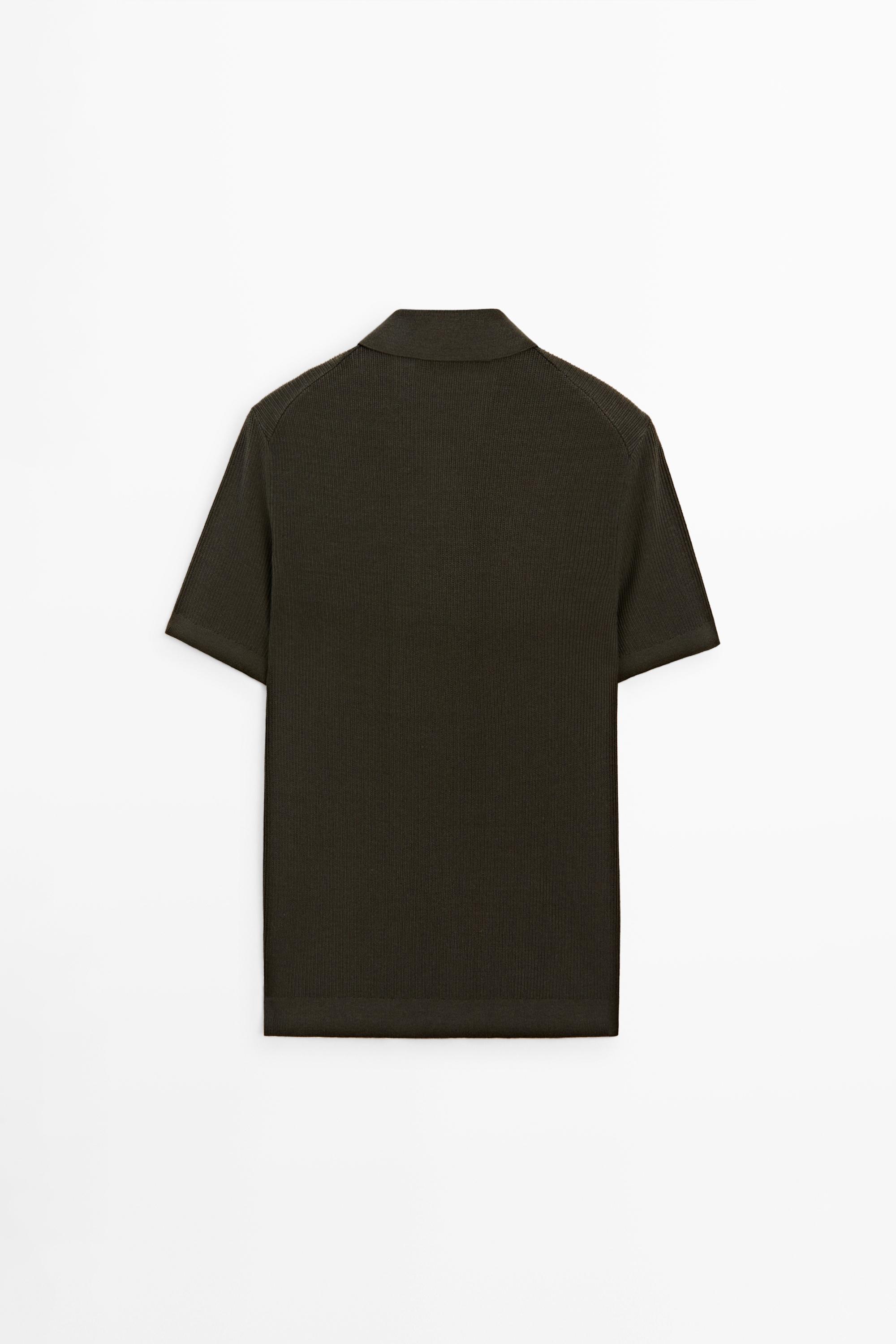 Cotton blend polo shirt with button detail
