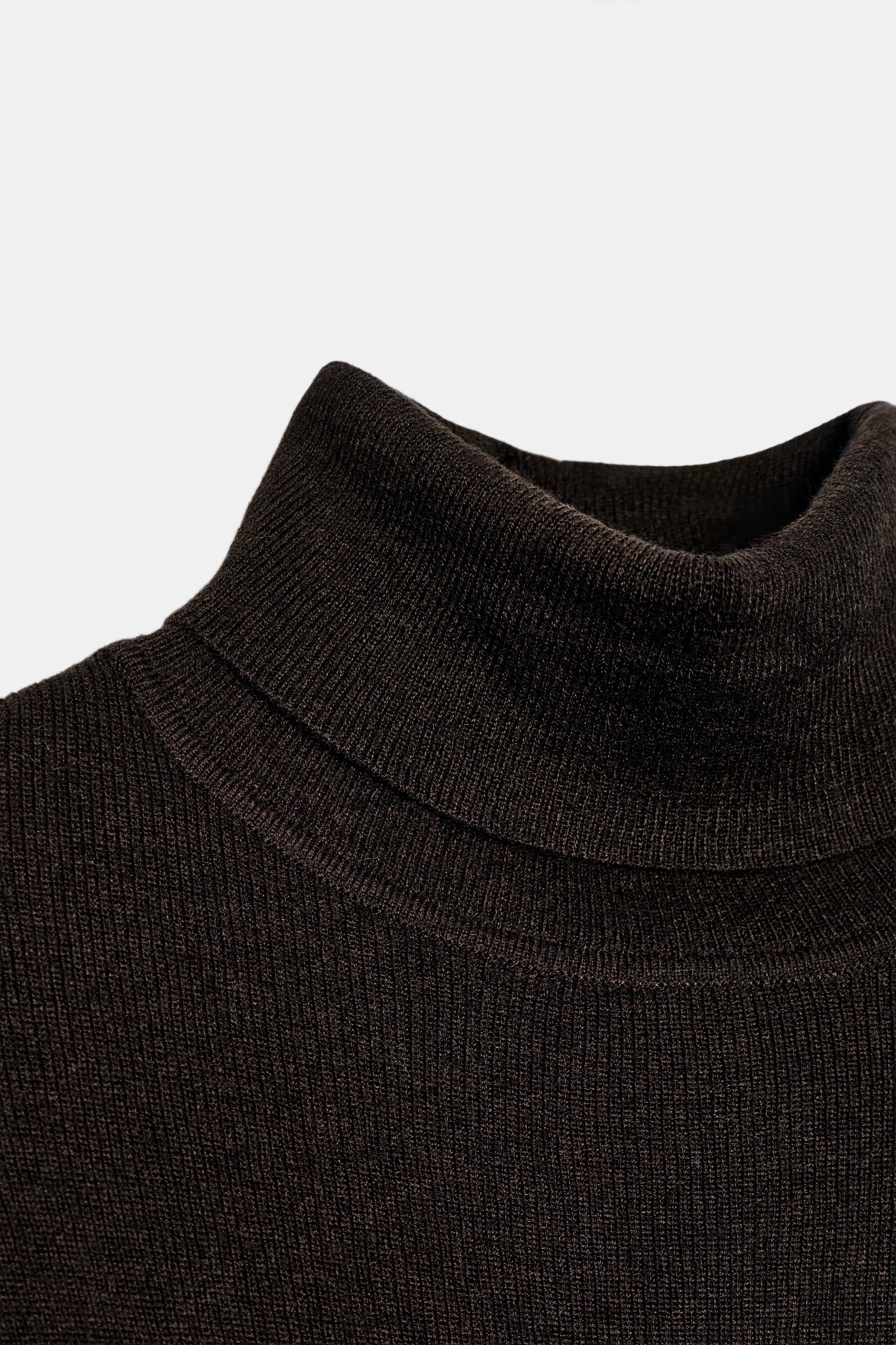 ZARA - カシミヤ&ウール ハイネックセーター ウール混ハイネックセーター - チョコレート | ZARA Japan / 日本