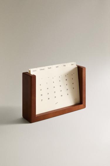 CALENDRIER DE TABLE CADRE BOIS - Marron de Zara - Image 1