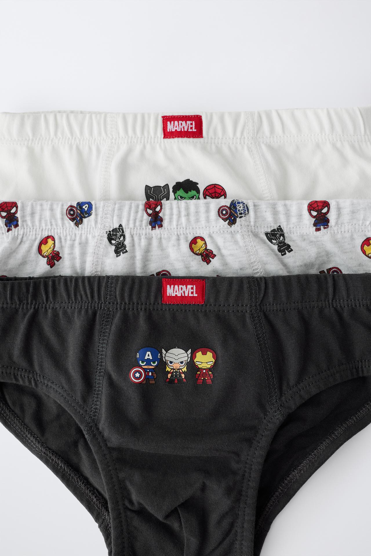 1 1/2-3 YEARS / THE AVENGERS © MARVEL PRINTED BRIEFS 3-PACK — White / Gray