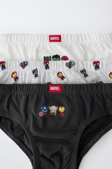 1 1/2-3 YEARS / THE AVENGERS © MARVEL PRINTED BRIEFS 3-PACK — White / Gray 2