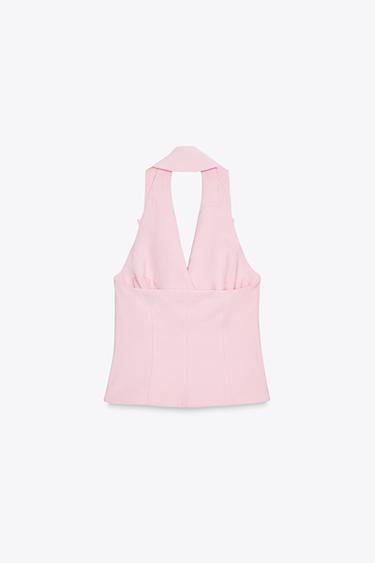CHALECO HALTER CROISÉ - Rose pastel de Zara - Image 6