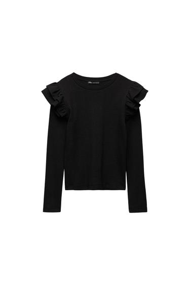 CAMISETA VOLANTE HOMBRO
