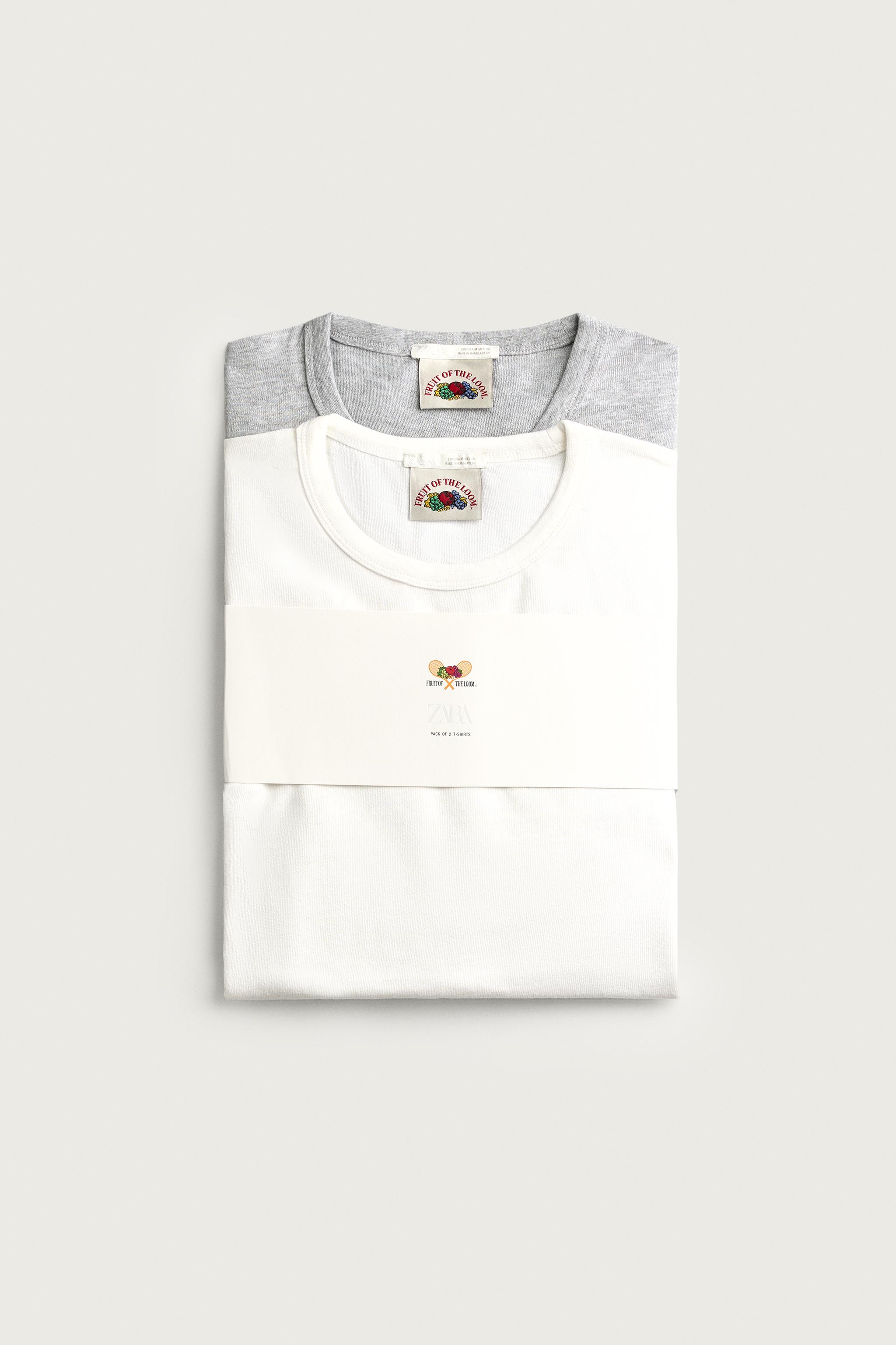 LOT DE 2 T-SHIRTS BRODÉS FRUIT OF THE LOOM™