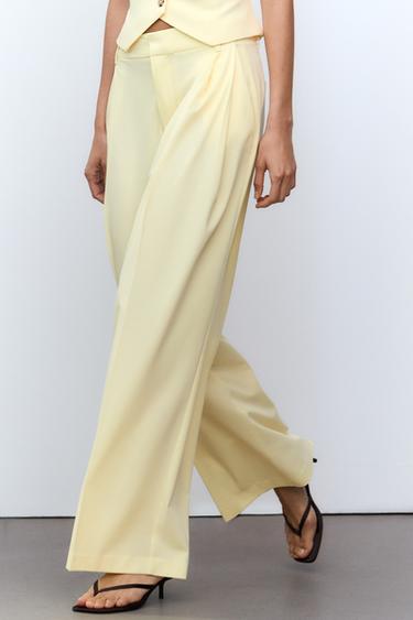 PANTALÓN TRAJE DOBLE PLIEGUE - Lima claro de Zara