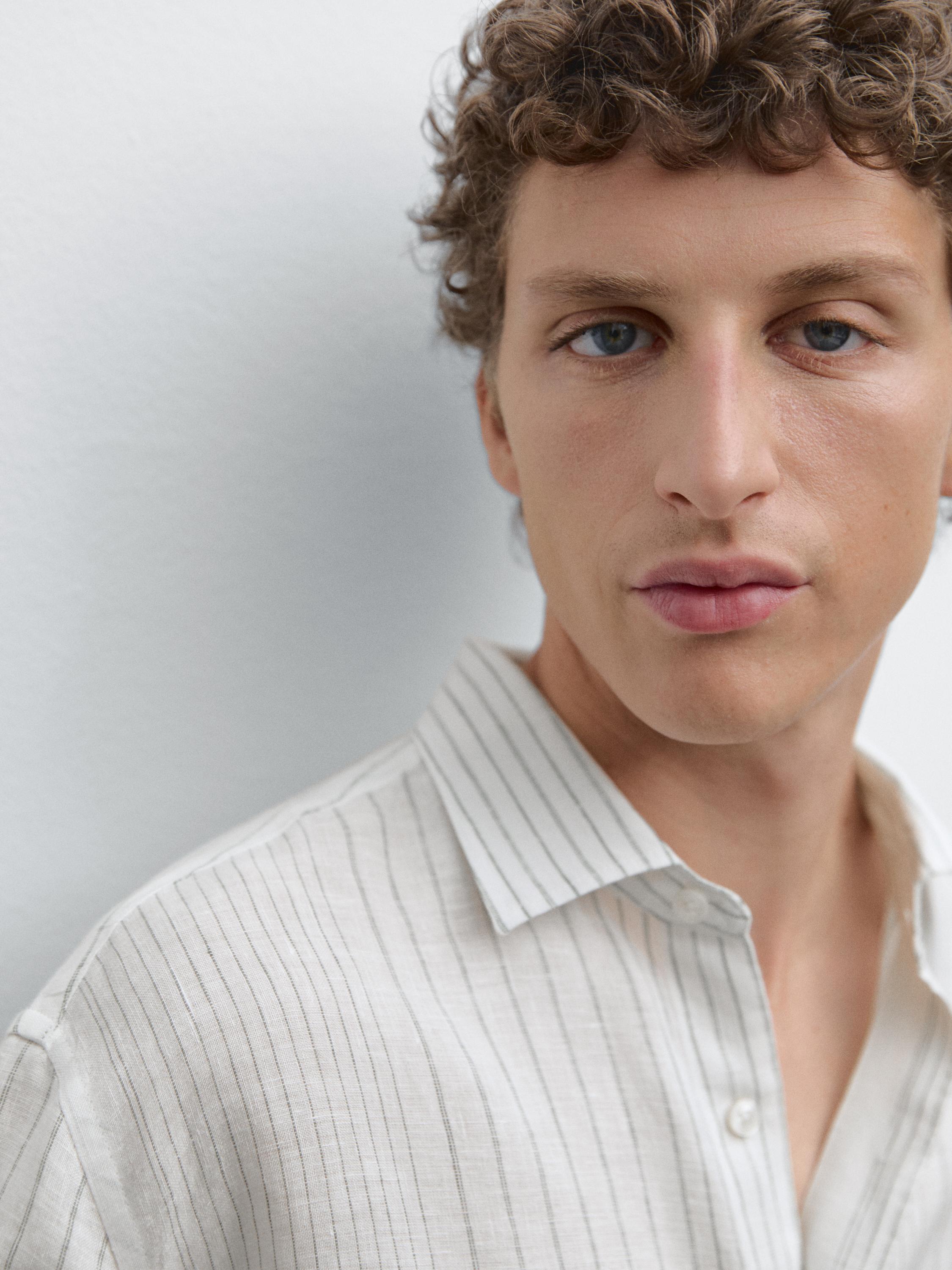 100% linen regular fit shirt