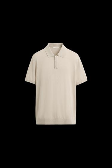POLO PUNTO ALGODÓN - SEDA - Tostado de Zara - Imagen 0