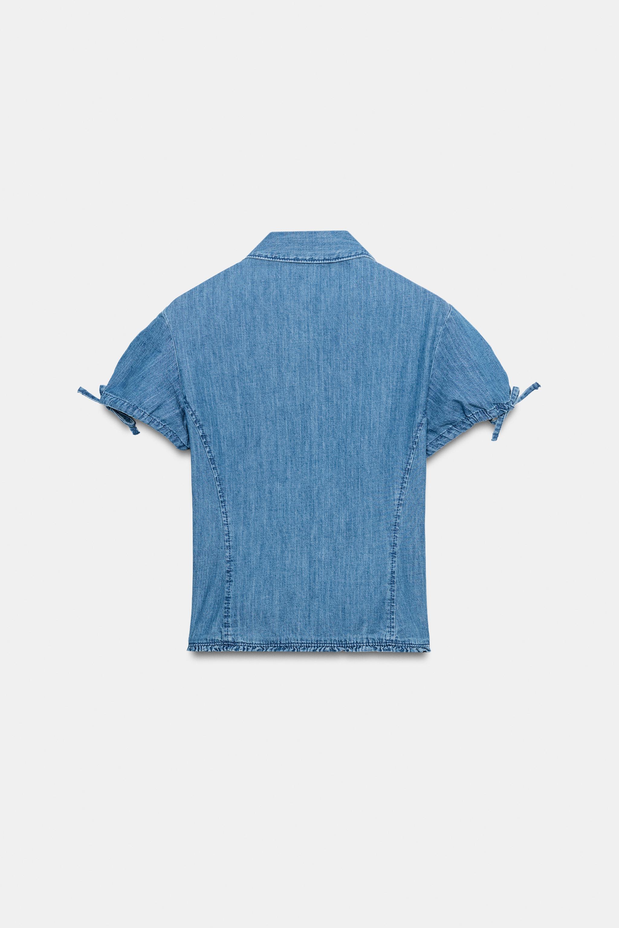 CHEMISE EN DENIM NID D'ABEILLE