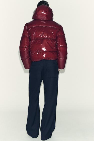 SHINY-EFFECT WATER-REPELLENT WINDPROOF ANORAK - Maroon by Zara - Image 5