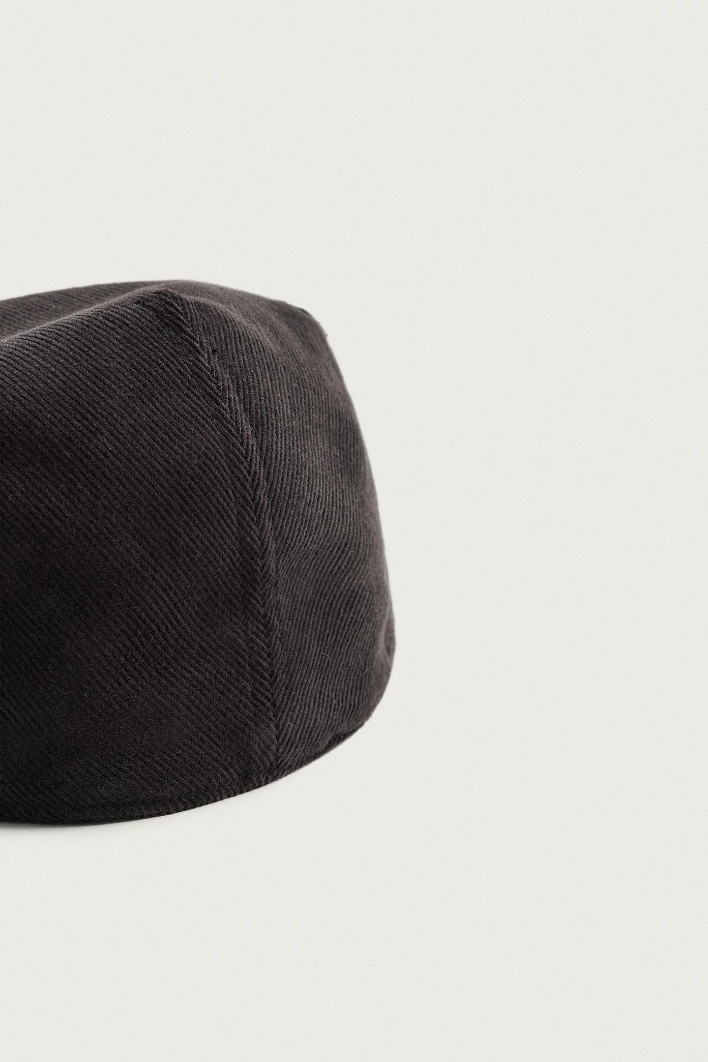 Мужская кепка Zara Cotton Corduroy, цвет: Антрацитовый серый — фото 3