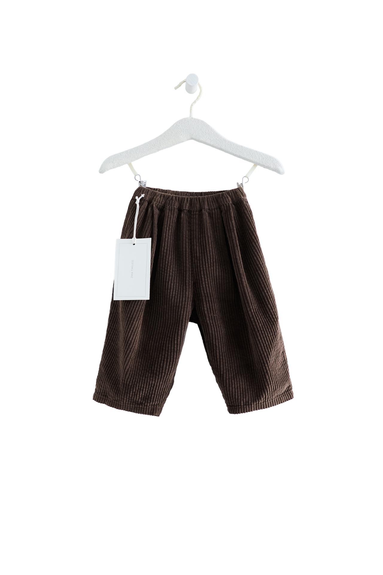 Брюки из вельвета-корда силуэта "баллон" ZARA TIMELESS