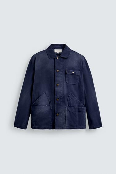 WASHED POCKET JACKET - Bluish by Zara