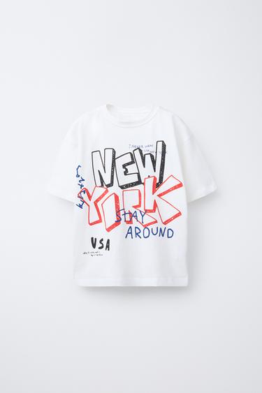 Zara GRAFFITI PRINT T-SHIRT - White