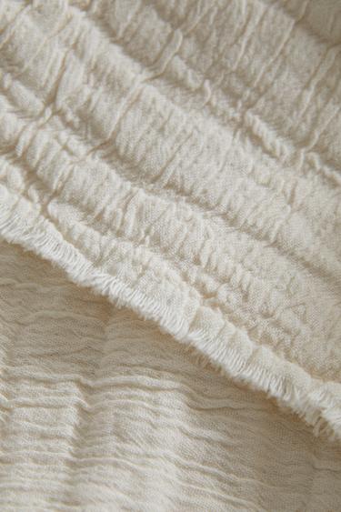 DOUBLE-FACED MUSLIN BEDSPREAD - Ecru by Zara
