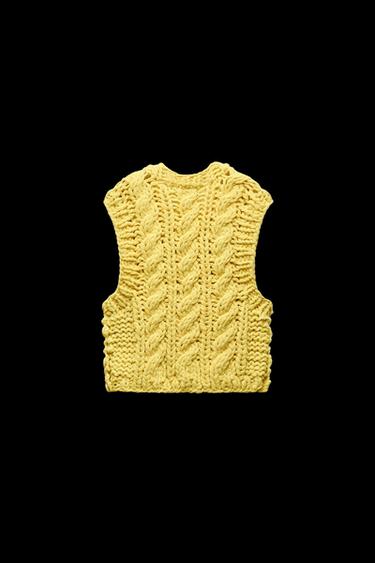 THICK KNIT WAISTCOAT - Yellow by Zara